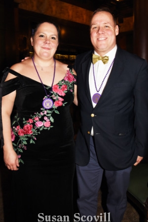 16. Dr. Bonnie Wright and her husband Rob , who just returned from a tour of duty in Kuwait, paused for a photo as they celebrated the New Year's Day event at the Union League!