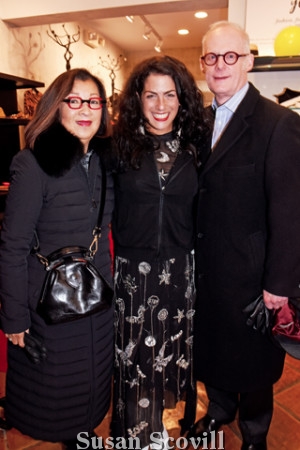 3. Manayunk store manager Samantha Sciolla helped Robbi Lee and Mitchell Jolles make their Nicole Miller fashion choices!