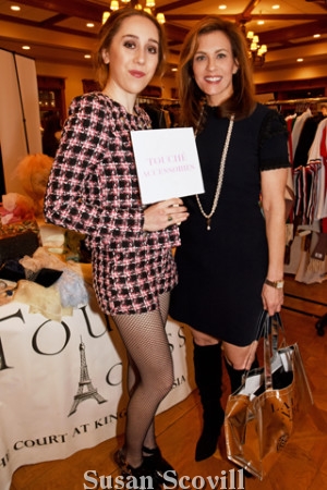 5. Anya McDonnell, wearing a Touché Accessories outfit, paused for a photo with Sara Moyher of Compass Real Estate.