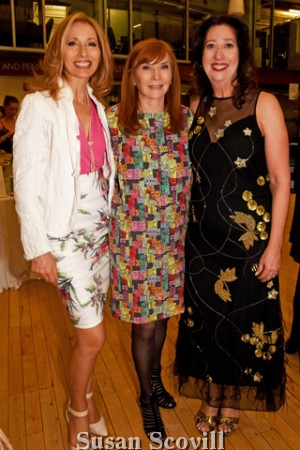 2. Linda Swain chatted with Nicole Miller and Mary Dougherty.
