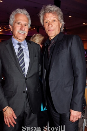 3. Rock Star and Project HOME supporter Jon Bon Jovi chatted with Lawrence Reichlin, Einstein's board chair during the event..