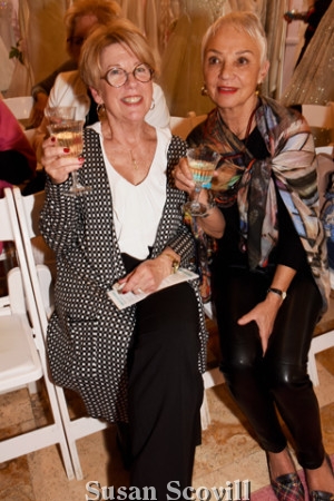 6. Maryann Whiteman and Maureen Collins looked forward to the fashion show.