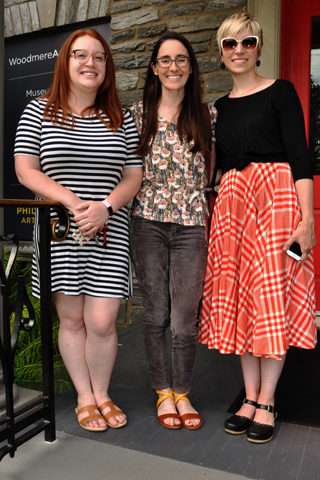 4. Emily Myles, Rachel McCay and Christina Warhola wsere pictured on Woodmere's porch.