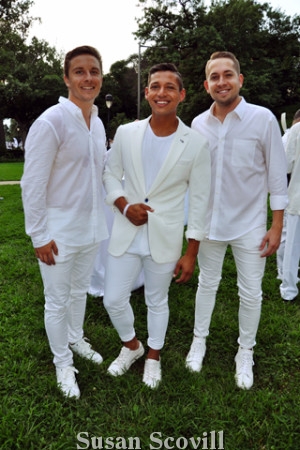 3. NBC10 and Telemundo 62 news personality Miguel Martinez-Valle (center) chatted with Fred Behnke (left) and Jordan Parenti (right).