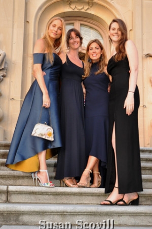 5, Lila Baumgardner, Ashlin Dolan, Larkin Blackwell and Rachel Larrivee gathered on the Elms steps for a photo.