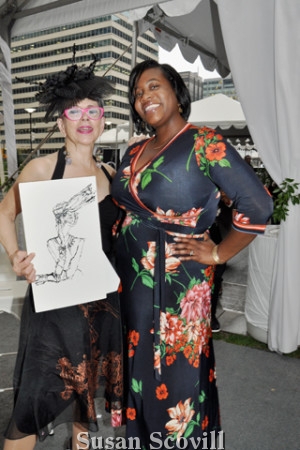 7. Illustrator Denise Fike drew images of the ladies! Amber Brooks was the next in line to be drawn by Denise!