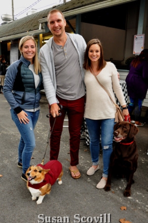 2. Brooke, T.J. Schneider and Nicole Lyons brought Harlow and Chaucer. to the event!