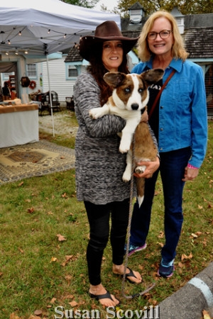 7. Karen Diabiasse (left) pictured with Jean Cryan (right) brought her Corgi, Pebbles, to Yappy Hour!
