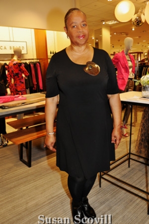11. Antonia Batts, this year's 'Our Closet Shopper" spoke to the fashion show guests before the fashion show began.