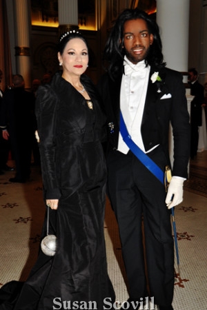 7. Miss Lisa E. Silveri chatted with Hon. David Alexander Jenkins.