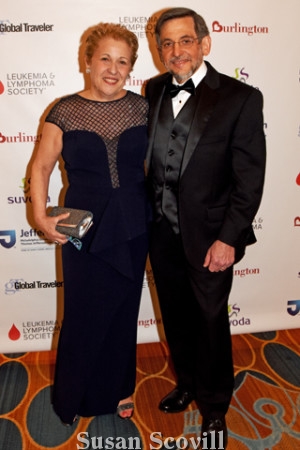 2. LLS Executive Director Ellen Rubesin and 2019 lifetime Achievement Honoree Dr. Neal Flomenberg..