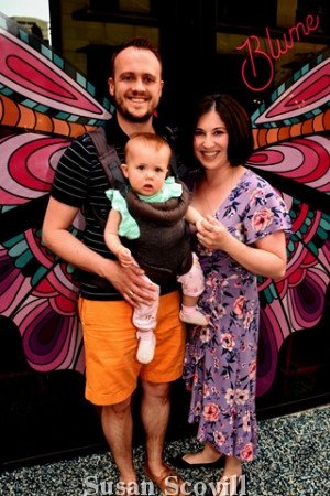9A Joe and Sarah Maiellano brought little Chloe to the press opening!
