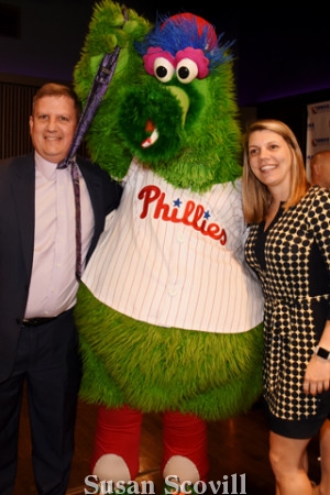 Everyone wanted to be pictured with the Phillie Phanatic!