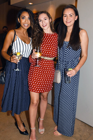 7. Tapasya Das, Sarah Kosciewicz and Marissa Borusiewicz loved the polka dots theme.