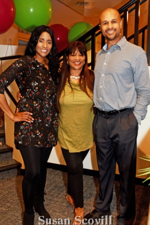 6. Alicia and Deneen Williams chatted with Karen Ebbert (center).