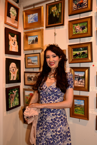 7. Jessica Libor's art entries are to the left of this group of paintings