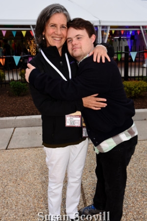 19. Joni Rose brought her son, Jeremy Diskin, to Camp Night the fundraising event.