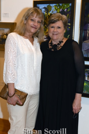 2. Nan Mangina shared a moment with Wayne Art Center's Executive Director Nancy Campbell.