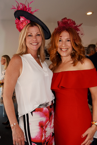 13. Donna Coghlan and Dr. Jennifer Simmons. Donna is wearing a hat by Zoya Egan.