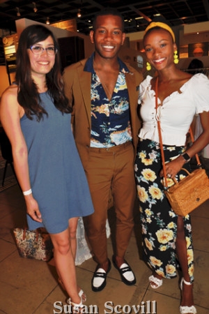 7. Sabir Peele (center) brought Davida Lovelace and Gabi Ochoco to the DEB kickoff party.