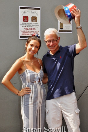 2. Tony DeFazio with Veronica Plohoros raised his hat to the event.