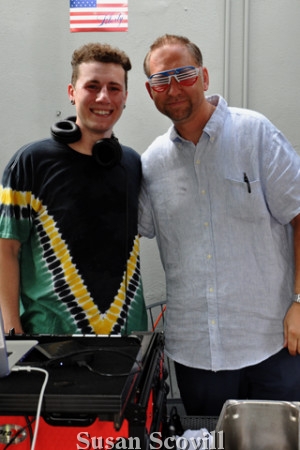 7. D.J. John Dierro and with Black Powder General Manager Bernie Bottmeyer paused for a photo.