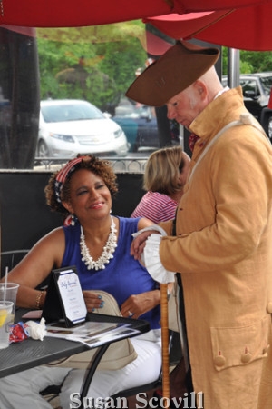 8. Sheilah Vance Esq., chatted with James Madison portrayed by Kyle Jenks.