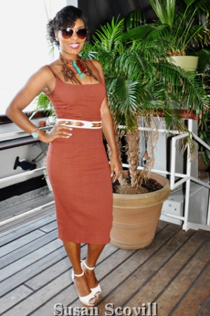 12. Entertainer Kharisma McIlwaine paused for a photo during the party.