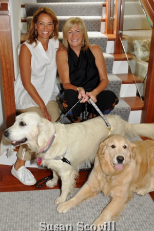 12. Lisa Brandt and Lisa Buckingham shared a moment with Lisa Buckingham's two dogs, Maggie and Millie!
