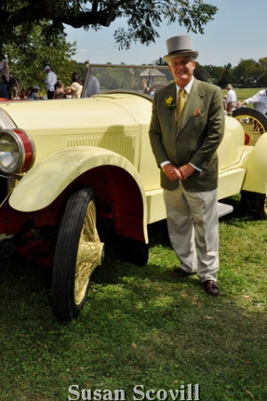 11. Devon Horse Show Chairman Wayne Grafton admired this 1922 Paige Speedster motorcar.
