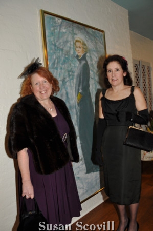 9. Kathy Loomis and Susan Rheingold admired the Grace Kelly portrait hanging in the sun room.