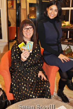 4. Amber Astronauta pictured with Zara Barett, was available for tarot during the event.