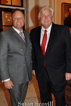 2. George Duffield Sr. chatted with Bill Pennewell.