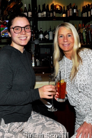 6. Alexandra and Erin Krapchik enjoyed the pajama brunch.