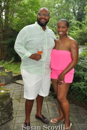 .. 4. Leonard and Faisal Cherry pictured during cocktails.