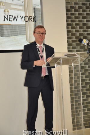 Mark Ellenor, President, Brickworks North America led attendees through a slide show at the event.