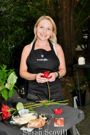3. Suzanne Gildea enjoyed making her floral arrangement.