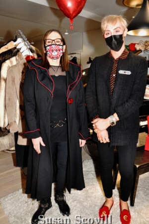 Rachelle Boutique & Designer Consignment owner Shelly Furman and store manager Jeremy Gibson welcomed Galantine's Day attendees to the event.