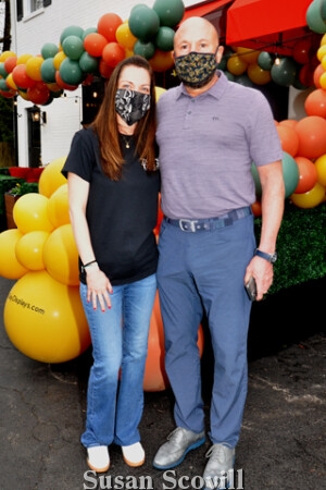 13. Nicole Bedford chatted with Greg Basile.