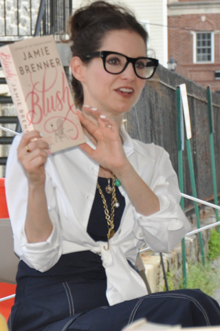 Jamie Brenner brought a printed versin of her new book to the event