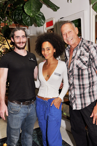 3. HOT•BED's Technical Director Orlando Saverino, Gallery Manager Anais Cooper-Hackman and Chris Coster paused for a photo at the event.