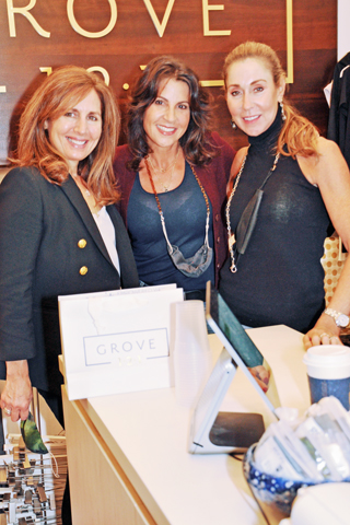 4. Debbie Niggeman of Arrowroot Farmacy shopped at The Grove with owner Sandy Edelstein and Nan Meyers during Bryn Mawr Night.