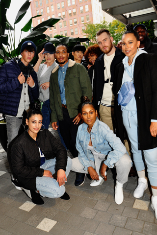 All the models gathered for a photo at the end of the fashion show!