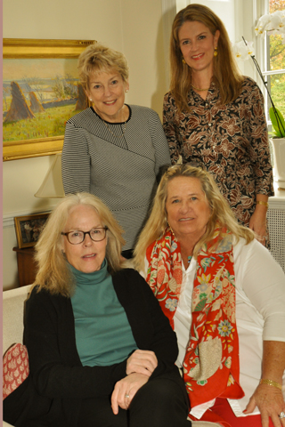 2. Anne Rubin, Lynne Gadsden and Ellen Caplan chatted about the event with their host Anne Hamilton.