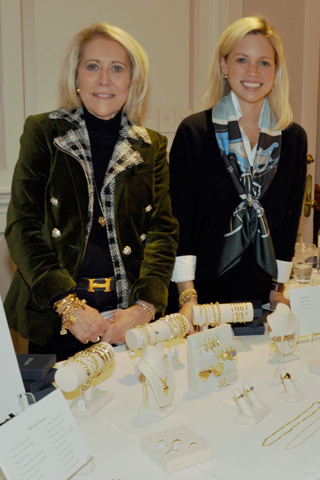 4. Janice Peck paused for a photo with her daughter Lauren Peck who brought her jewelry line to the fundraiser.