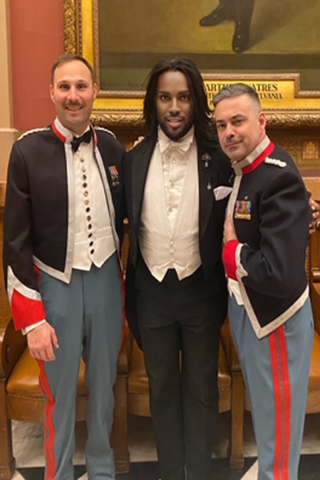 Master Sergeant Jesse Proetto,Hon. David Alexander Jenkins and Quartermaster Sergeant Vinson R. Nash were pictured at the event.