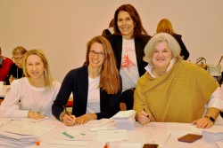PMA Art Craft Show committee writes notes for the annual November show