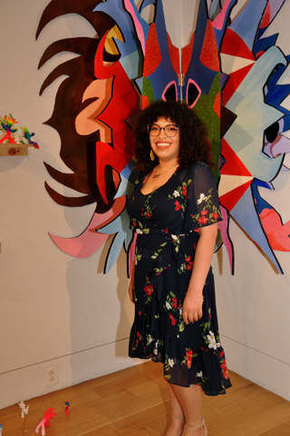 5. PAFA student Zahira J. Prosperous Molina paused for a photo with her colorful creation!