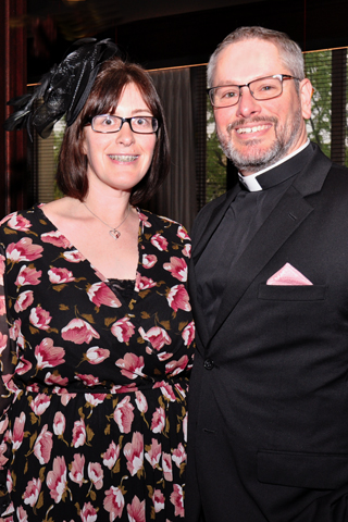 3. Leslie Thompson and her husband Father Tommy Thompson attended the event