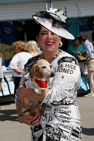4. Dana Friedman brought her pooch Eleanor to the event.